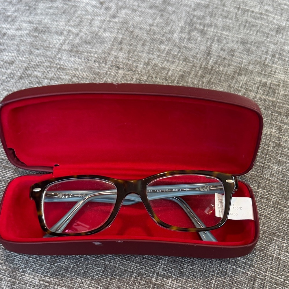 Ray-Ban Tortoiseshell and Silver Optical Glasses